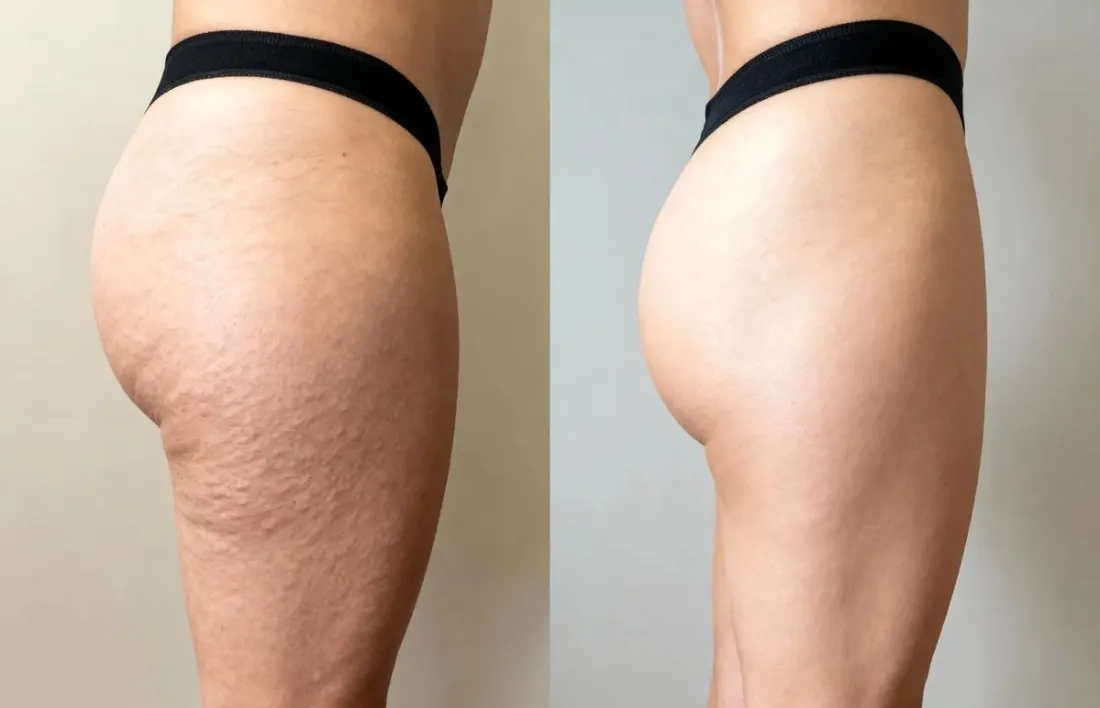 Résultat avant / après — fessier raffermi, Studio Anaj Neuilly-sur-Seine & Paris